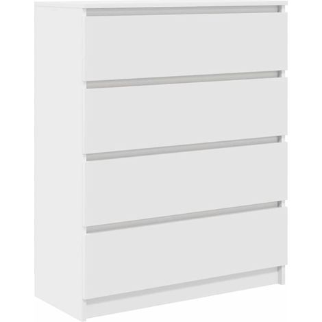 Buffet,Bahut,Meuble de Rangement blanc 80x35x99 cm bois d’ingénierie CFW23140 (1/5)
