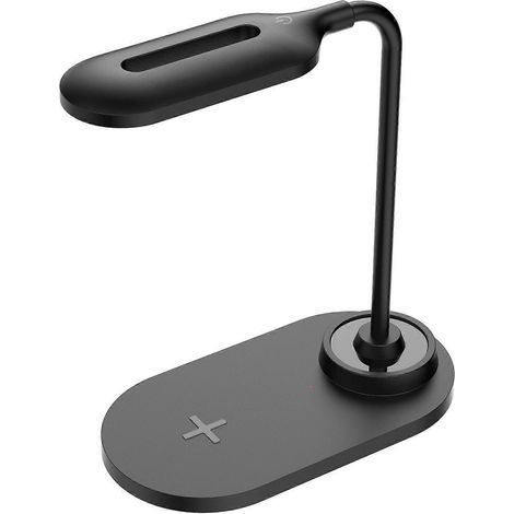 Lampe de bureau LED à commande tactile avec chargement sans fil, 3 modes d'éclairage, protection des yeux, lampe de bureau à col de cygne. (1/5)