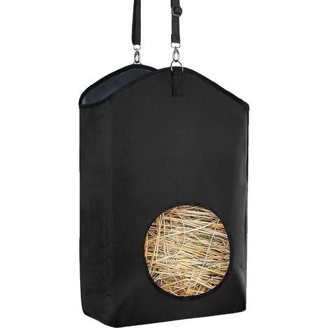 Sac à foin, sac d'alimentation pour cheval à suspendre pour balles de foin, sac d'alimentation pour animaux, sac de rangement portable pour nourriture pour cheval, tissu Oxford (1/5)