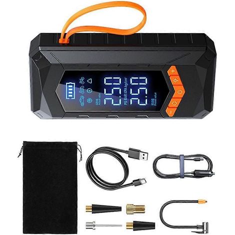 Tragbarer, kabelloser Autoreifenfüller mit 5400-mAh-Akku und USB-Ladefunktion