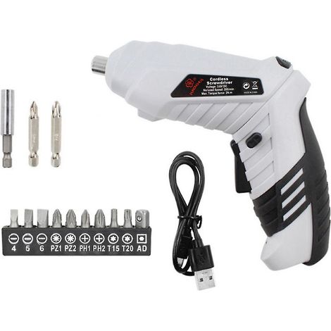 Tournevis électrique, Kit de perceuse, tournevis Rechargeable au lithium-ion, 16 pièces (1/2)