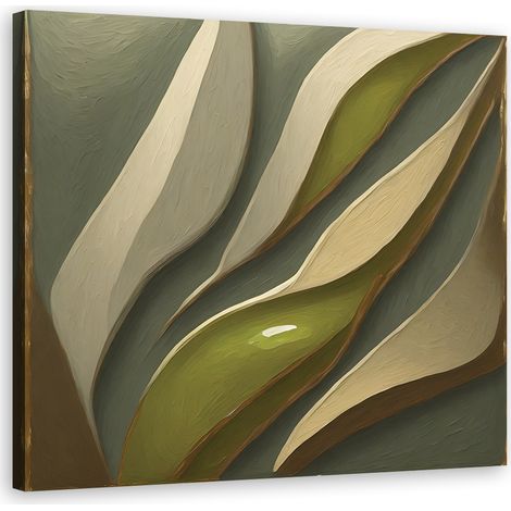 Tableau déco Feuilles Botanique Abstrait 60x60 (1/5)