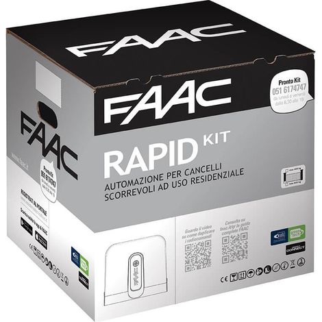 Faac – Kit de motorisation de portail coulissant 24V – Charge max 400kg – Vitesse 18m/min – Moteur Brushless – Technologie SAFEzone (1/10)