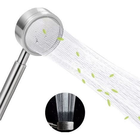 Support pommeau douche inox 304 avec filtre, ensemble pommeau douche métal avec flexible 1.5m, installation facile pour salle bain (1/5)