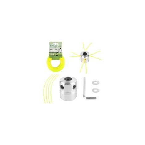 tête débroussailleuse universelle M8 M10, Avec 2,4mm x 15m Fil Coupe Bordure Nylon