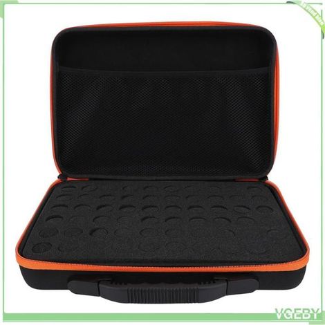 Sac d'huile essentielle - FAFEICY - Étui de transport - 60 grilles - 10ml - Noir (1/5)