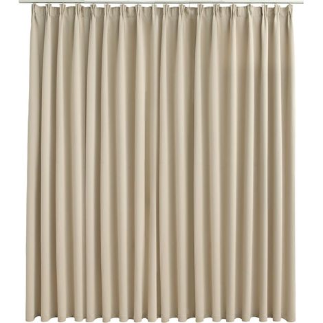 Maison Exclusive - Verdunkelungsvorhang mit Haken Beige 290 x 245