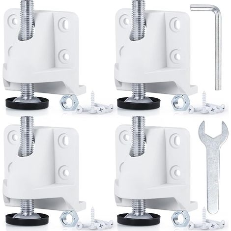 piezas Nivelador de elevación, nivelador de patas de muebles, pies niveladores con contratuerca y tornillos para banco de trabajo, mesa, gabinete, capacidad de carga 272 kg por pie nivelador (1/5)