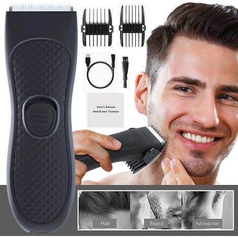 Tondeuse à poils pubiens électrique pour homme, ciseaux inclus (cadeau) (1/5)