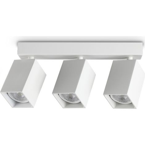 Ideal Lux DYNAMITE Barre de spots de plafond carrée blanche 3x GU10 (1/2)