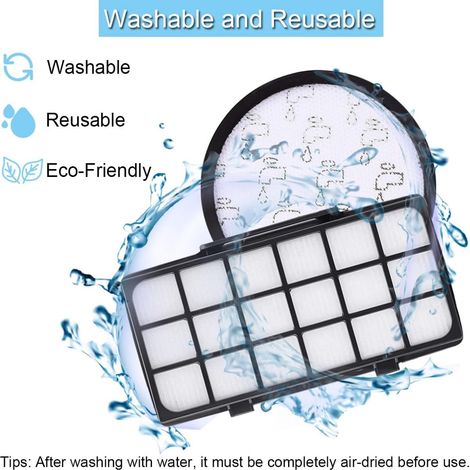 Filtre HEPA et filtre moteur - compatibles avec les systèmes de filtration Rowenta Silence Force Cyclonic X-Treme Power RO7611, RO7634, RO7623 et ZR903701 - compatibles avec les aspirateurs balais Row