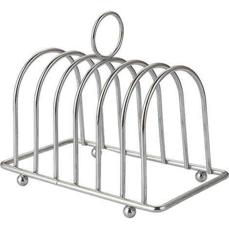 1 Support à toast, Acier inoxydable, 6 tranches, Grille de refroidissement, Rectangulaire, Cuisine, Restaurant, Café