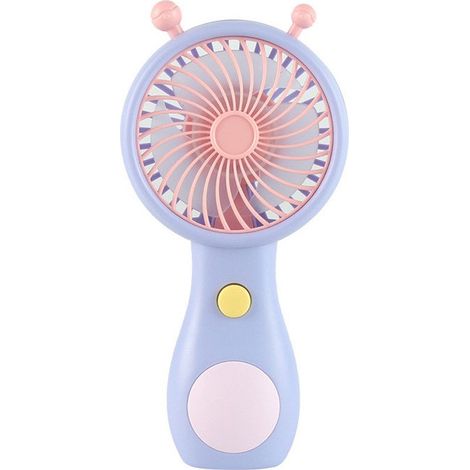 Ventilateur USB brumisateur portable rechargeable, silencieux, vitesse réglable, design compact pour bureau, voyage et usage quotidien, refroidissement personnel efficace, violet (1/5)