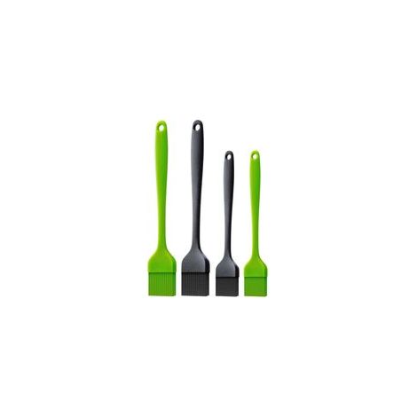 Pinceles de silicona para repostería, aptos para hornear, asar a la parrilla, aplicar aceite, mantequilla, salsas, etc. (juego de 4) - Crezuo (1/5)