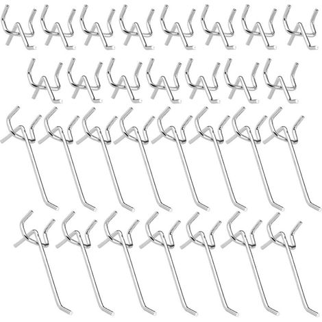 30 Stück Metall-Stecktafelhaken zur Wandmontage (10 cm und 5 cm)