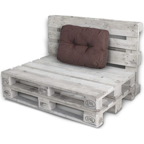 Palettenkissen Palettenauflagen Sitzkissen Rückenlehne Kissen Palette Polster Sofa Couch Braun - Seitenkissen