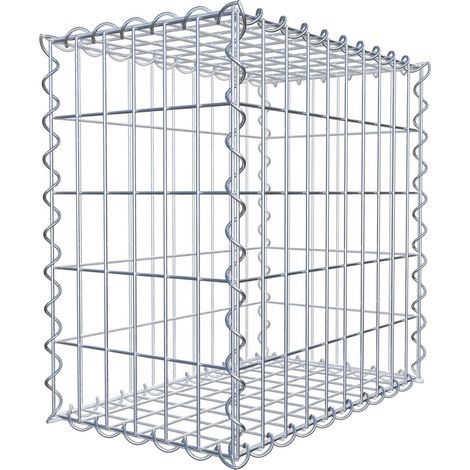 Gabion 50 cm x 50 cm x 30 cm – Mailles 5 x 10 cm – Spirale incluse – Résistance au cisaillement 3.5 kN – Pour murs et brise-vue – Gabiona