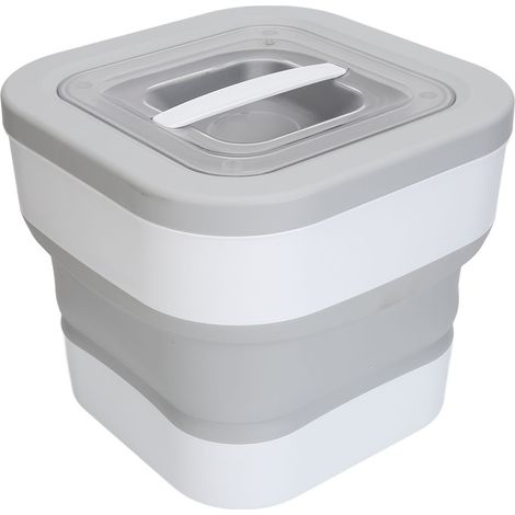 Seau à riz pliable, grand format (12,5 kg), couvercle hermétique, verre doseur, récipient de conservation pour céréales (1/5)