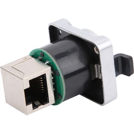 Connecteur RJ45 coudé étanche isolant rond en PA prise aviation YTRJ45 (1/5)