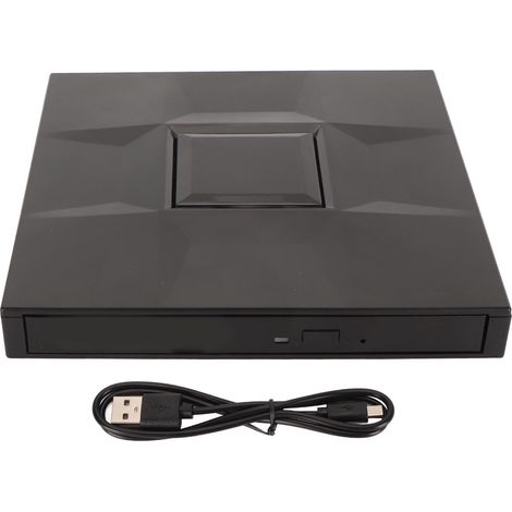 Graveur CD DVD externe USB 3.0 USB-C, lecteur optique pour ordinateur portable PC bureau, compatible Windows, OS X, Linux (1/5)