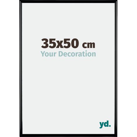 Your Decoration - 35x50 cm - Cadres Photos en Plastique Avec Verre acrylique - Anti-Reflet - Excellente Qualité - Noir Très Brillant - Cadre Decoration Murale - Bordeaux.