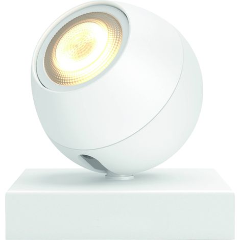 Philips Hue Spot de plafond LED 871951433918700 Hue White Amb. Buckram Spot 1 flg. weiß 350lm Erweiterung GU10 5 W W247872 (1/5)