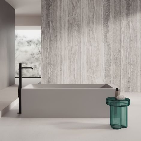 Baignoire TIBUR Uni Noir mat +bonde