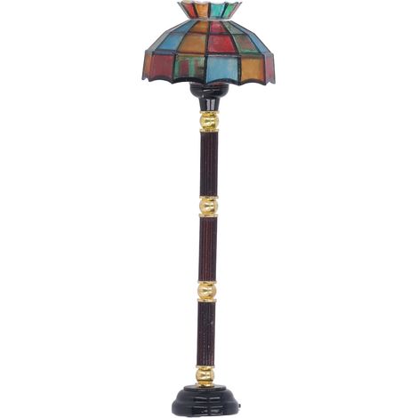 Lampe de sol miniature pour maison de poupée, LED multicolore, à piles, échelle 1:12, mobilier réaliste pour maison de poupée (1/5)