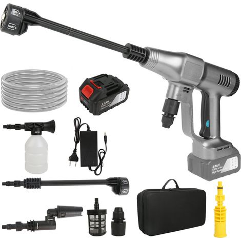 Nettoyeur Haute Pression Sans Fil 3500W 18V — avec Batterie 15000mAh, Moteur Brushless, 6-en-1, Débit 4,1L/min, Tuyau 5m, Portée 10m, Filtre Inox