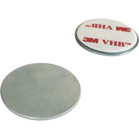 Magnetgegenstück E-DIS, Haftmagnet Ersatzteil, Magnetplatte, selbstklebend, verzinkt, Stahl, ø 30 mm, Höhe 1 mm