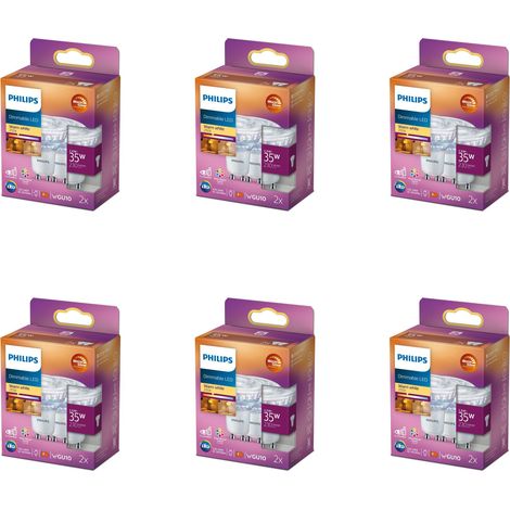 Philips Conjunto Pack Foco LED GU10 35W Regulable Luz blanca cálida - 12 unidades (1/3)