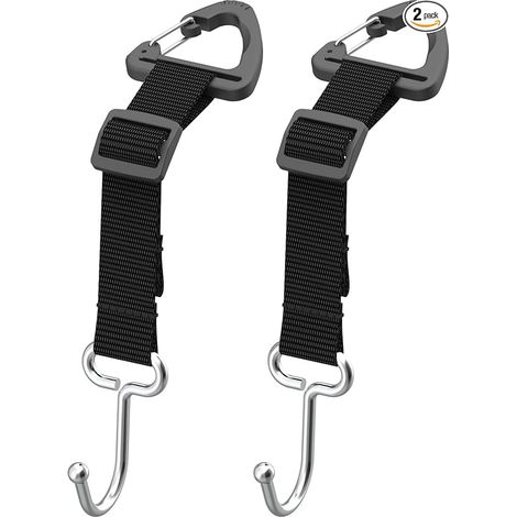 BEBUSINGOTO Gancho para bolso de coche, gancho para reposacabezas de asiento de coche para colgar carteras y bolsos, lindo gancho de metal ajustable invisible para colgar bolsos, organizador de percha (1/3)