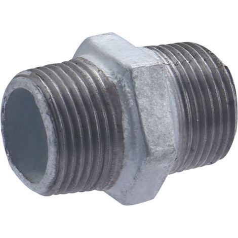 Mamelon mâle égal en galva M26x34 (1') (1/4)