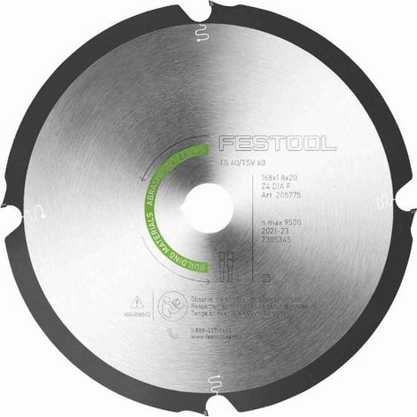 MATERIALI ABRASIVI DIA 168x1.8x20 F4 Lama circolare diamantata FESTOOL - 205769