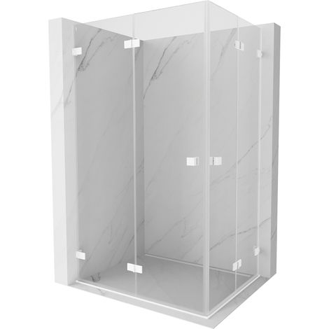 Mexen Lunar-F Duo cabine de douche pliable 85 x 75 cm, transparent, blanc - 836-085L-075P-20-00 (1/5)