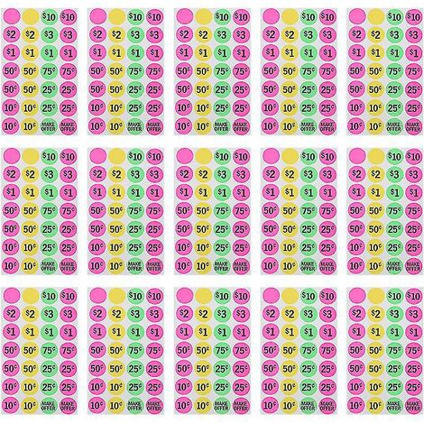 Étiquette de prix adhésive pour 40 feuilles