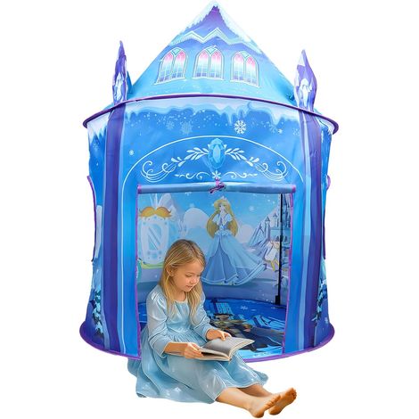 Tente de Jeu de Princesse pour Filles Château de Glace Jeu de rôle imaginatif Maison de Jeu intérieure extérieure Tente Pop-up Jouet Cadeau pour Enfants Tout-Petits fête Anniversaire (1/5)