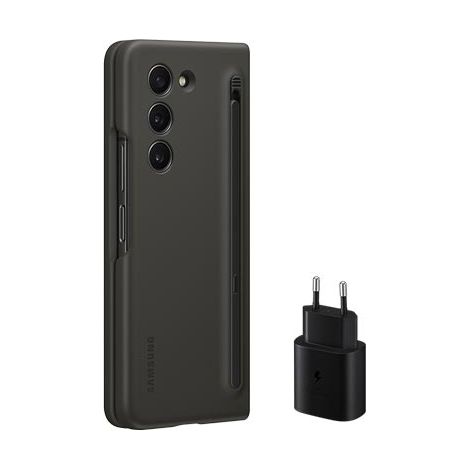 Samsung Starter Pack, Standing Cover mit Pen und Schnellladeadapter Black, für Samsung Galaxy Fold5, EF-OF94KKBE
