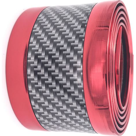 Protection seuil de porte auto 1m x 5cm PVC aspect carbone universel pour seuil coffre aile carrosserie (1/5)