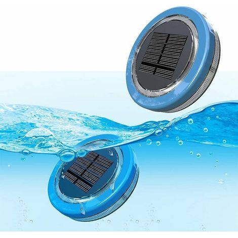 AGE Solaire Lumière LED Submersible, Lumière sous-marine bleue IP68 lumière sous-marine verte,Lumières de Baignoire Étanche, lumière de piscine avec capteur de lumière,pour Aquarium Baignoire Piscine