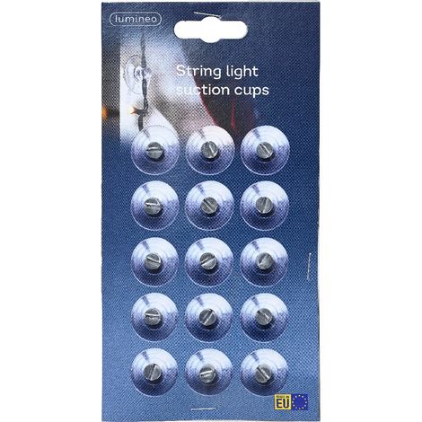 Lumineo Zubehör Lichterketten Saugnäpfe transparent Ø 3,5 cm 15 Stück - Kunststoff (1/2)