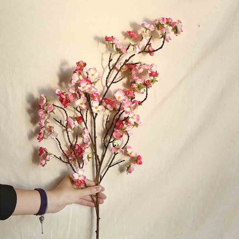 Guirlande Fleur Artificielle Pêche - 97 cm - Matière Soie et Plastique - Décoration Intérieure Mariage Fête - 1 Pièce (1/2)