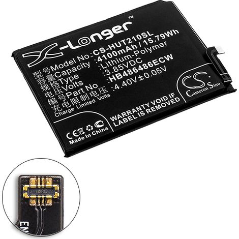 NX - Batterie téléphone, smartphone, GSM pour Huawei 3.85V 4100mAh - HB486486ECW (1/3)
