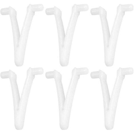 6pcs Piscine d'approvisionnement Papillon v Clip pour Piscine Spa Brosse Feuille râteau Feuille Skimmer tête d'aspirateur pour Nettoyage de Piscine (1/4)
