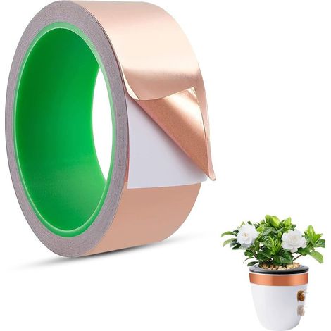 Ruban de Cuivre Contre Les Escargots, Ruban Cuivre Anti Limace, Feuille de Cuivre Bande Ruban, Bande de Cuivre Escargot, Bande de Cuivre Jardin, pour SuréLevées Balcons Jardins (1/5)