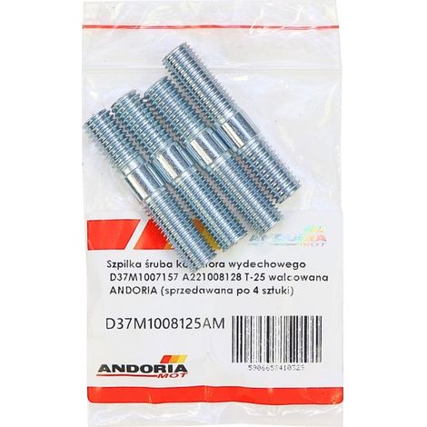 Bullone per collettore di scarico arrotolato Andoria D37M1007157 A221008128 T-25 1 pezzo (1/5)