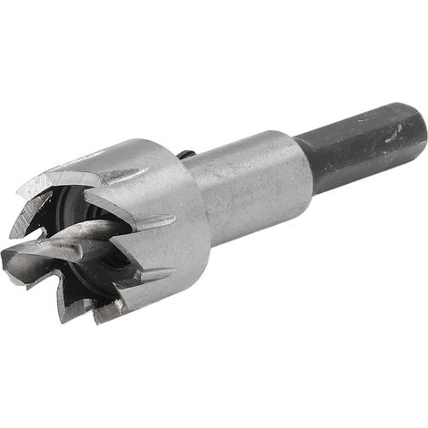 Foret d'alésage de 19,5 mm en acier rapide, scie cloche à 3 dents, outil d'alésage pour métaux avec clé hexagonale