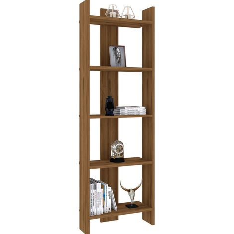 Bücherregal aus Holz "Virba" - 52 x 22 x 149 cm - Walnussholz (1/4)