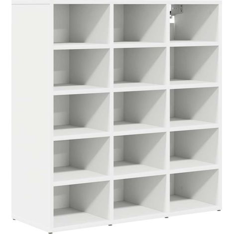 Meuble à chaussures,Armoire à chaussures Blanc 77.5 x 30 x 83.5 cm Bois d'ingénierie CFW1570292 (1/5)