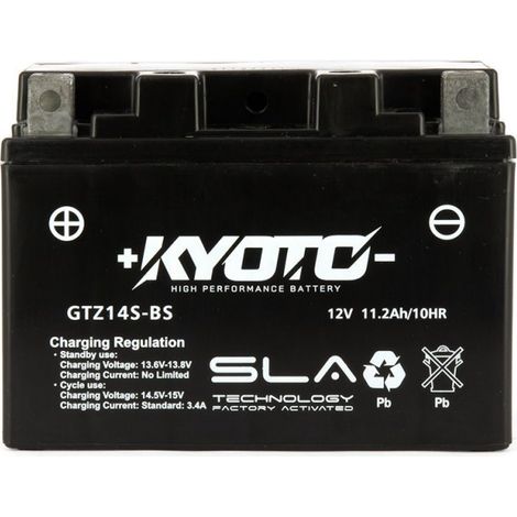 Batterie Gtz14s-bs SLA-AGM - Sans Entretien - Prête à l'Emploi - Equivalente YTZ14S-BS (1/2)